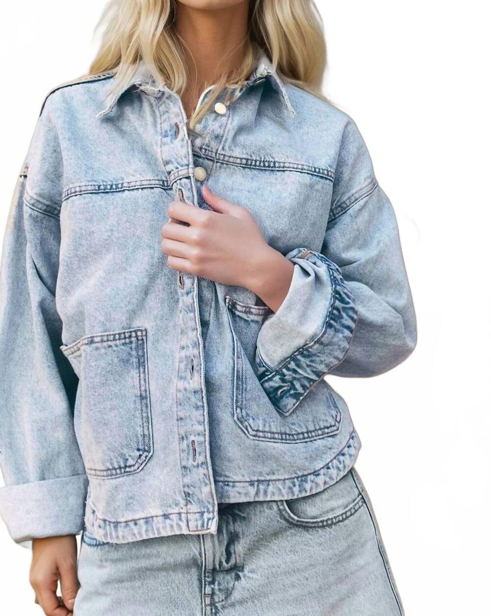 NEW WISTERIA LANE women's the melanie jacket in denim